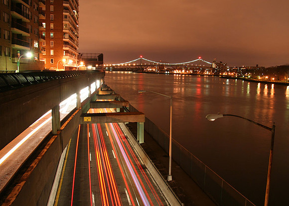 Upper East Side on FDR Drive in New York City