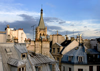 Paris Cityscape with Church in Latin Quarter
