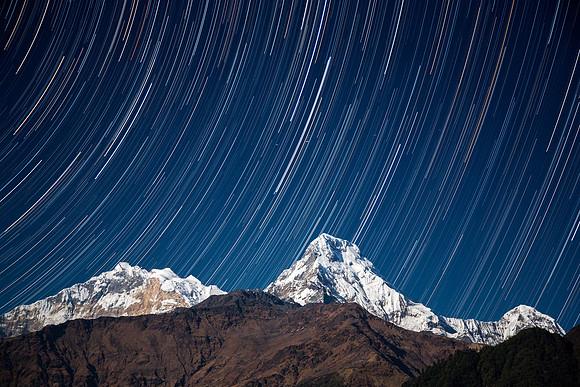 Annapurna Mountain range in Nepal